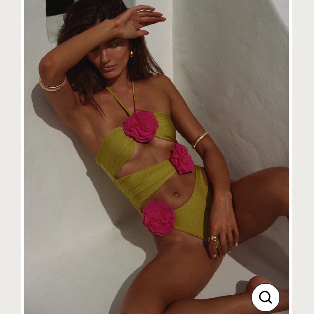 Same Los Angeles Rose Cut out one piece swimsuit DUPE